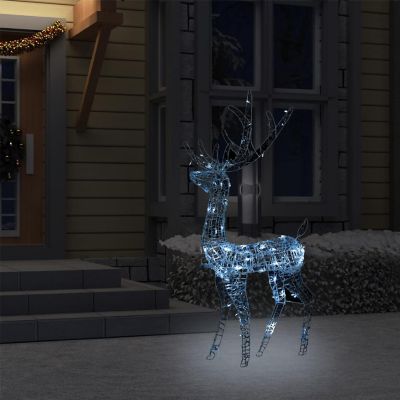 vidaXL Acrylic Reindeer Christmas Decoration 140 LEDs 4 ft Cold White Image 3