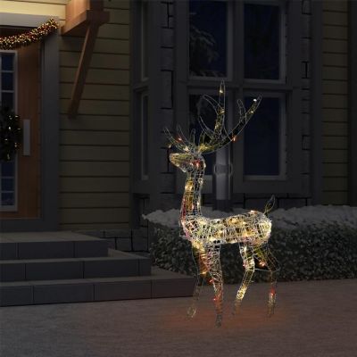 vidaXL Acrylic Reindeer Christmas Decoration 140 LEDs 4 ft Colorful Image 3
