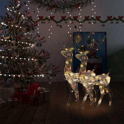 vidaXL Acrylic Reindeer Christmas Decorations 2 pcs 47.2" Multicolor Image 1