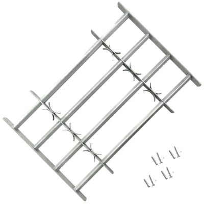 vidaXL Adjustable Security Grille for Windows with 4 Crossbars 19.7"-25.6" Image 1