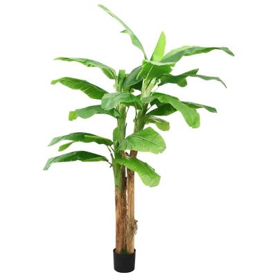 vidaXL Artificial Banana Tree with Pot 118.1" Green Image 2