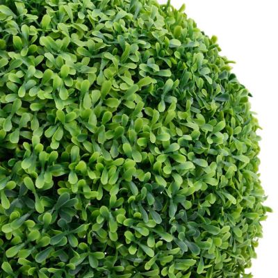 vidaXL Artificial Boxwood Plant with Pot Ball Shaped Green 28" Image 2