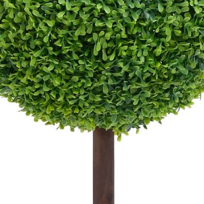 vidaXL Artificial Boxwood Plant with Pot Ball Shaped Green 28" Image 3