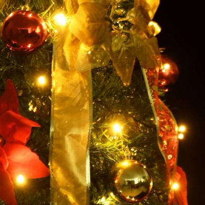 vidaXL Artificial Christmas Tree Pop-up 200 LEDs Green 82.7" Image 2