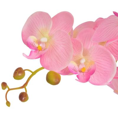 vidaXL Artificial Orchid Plant with Pot 29.5" Pink Image 1
