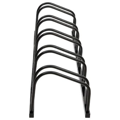 vidaXL Bike Rack for 5 Bikes Black Steel Image 3