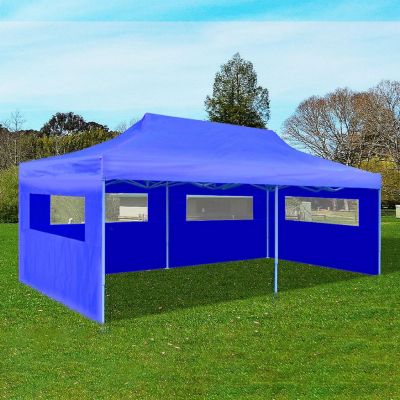 vidaXL Blue Foldable Pop-up Party Tent 9.8'x19.7' Image 1