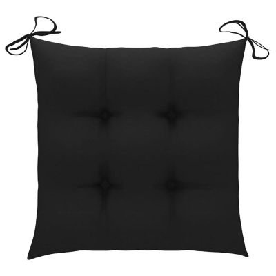 vidaXL Chair Cushions 4 pcs Black 15.7"x15.7"x2.8" Oxford Fabric Image 3