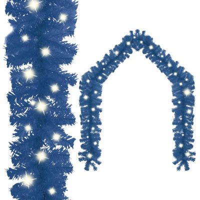 vidaXL Christmas Garland with LED Lights 16 ft Blue Image 1