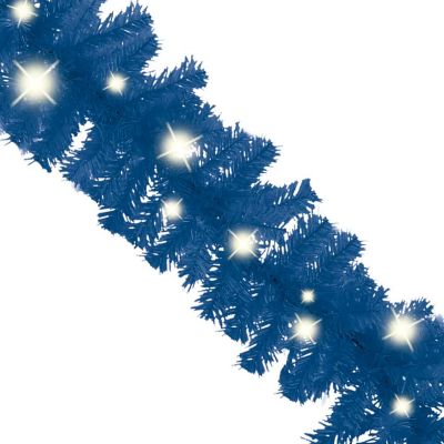 vidaXL Christmas Garland with LED Lights 16 ft Blue Image 3