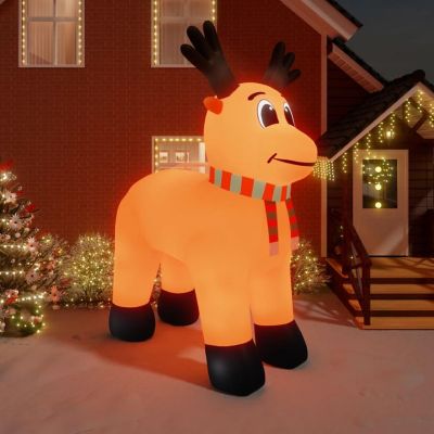 vidaXL Christmas Inflatable Reindeer with LEDs 196.9" Image 1