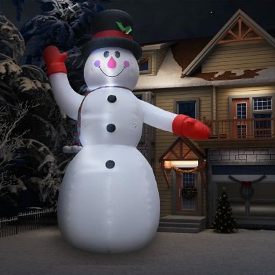 vidaXL Christmas Inflatable Snowman with LED IP44 236.2" XXL Image 1