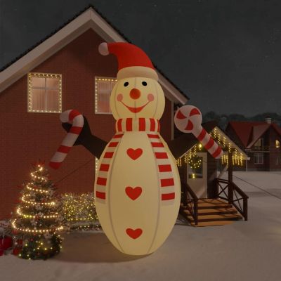 vidaXL Christmas Inflatable Snowman with LEDs 248" Image 1