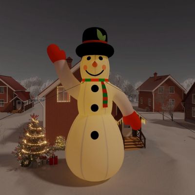 vidaXL Christmas Inflatable Snowman with LEDs 393.7" Image 1