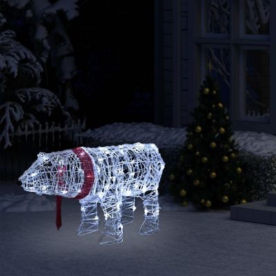 vidaXL Christmas Light Decoration Bear 45 LEDs 28"x7.9"x15" Acrylic Image 1