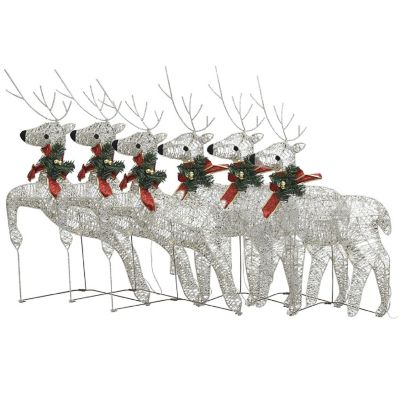 vidaXL Christmas Reindeers 6 pcs Gold 120 LEDs Image 1