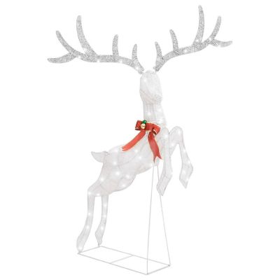 vidaXL Flying Reindeer Christmas Decoration 120 LEDs White Cold White Image 1