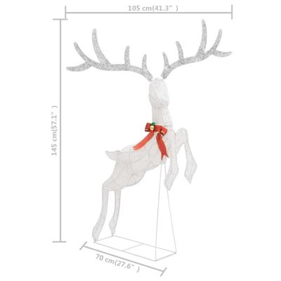 vidaXL Flying Reindeer Christmas Decoration 120 LEDs White Cold White Image 3