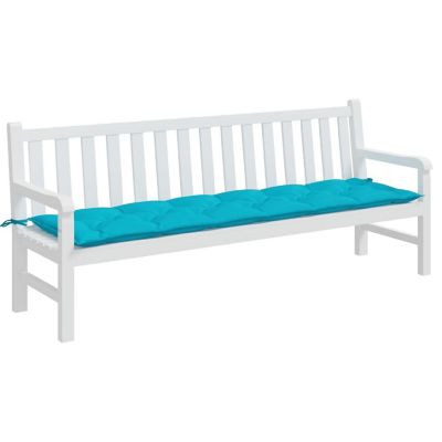vidaXL Garden Bench Cushion Turquoise 78.7"x19.7"x2.8" Fabric Image 3