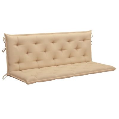 vidaXL Garden Bench Cushions 2pcs Beige 59.1"x19.7"x2.8" Oxford Fabric Image 2