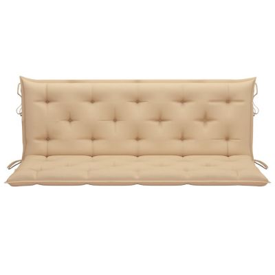 vidaXL Garden Bench Cushions 2pcs Beige 59.1"x19.7"x2.8" Oxford Fabric Image 3