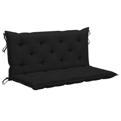 vidaXL Garden Bench Cushions 2pcs Black 47.2"x19.7"x2.8" Oxford Fabric Image 2