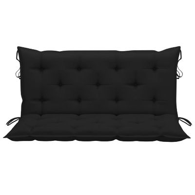 vidaXL Garden Bench Cushions 2pcs Black 47.2"x19.7"x2.8" Oxford Fabric Image 3