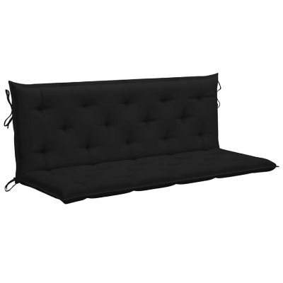 vidaXL Garden Bench Cushions 2pcs Black 59.1"x19.7"x2.8" Oxford Fabric Image 2