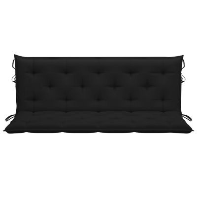 vidaXL Garden Bench Cushions 2pcs Black 59.1"x19.7"x2.8" Oxford Fabric Image 3