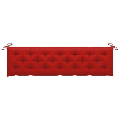 vidaXL Garden Bench Cushions 2pcs Red 78.7"x19.7"x2.8" Oxford Fabric Image 3