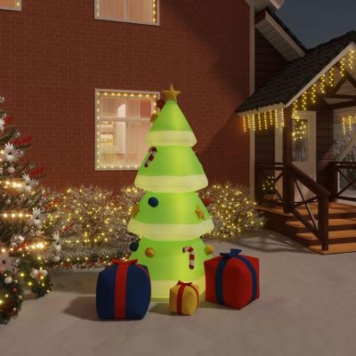 vidaXL Inflatable Christmas Tree with LEDs 94.5" Image 1
