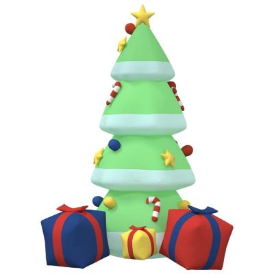 vidaXL Inflatable Christmas Tree with LEDs 94.5" Image 3