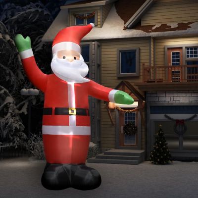 vidaXL Inflatable Santa Claus with LEDs Christmas Decoration IP44 14.8' Image 1