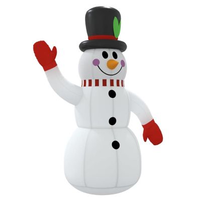 vidaXL Inflatable Snowman with LEDs 4 ft Image 3