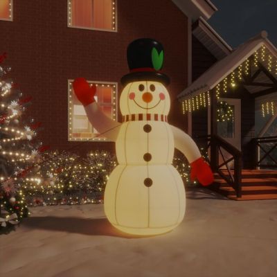 vidaXL Inflatable Snowman with LEDs 8 ft Image 1