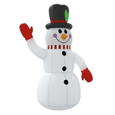 vidaXL Inflatable Snowman with LEDs 8 ft Image 3