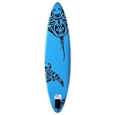 vidaXL Inflatable Stand Up Paddleboard Set 144.1"x29.9"x5.9" Blue Image 3