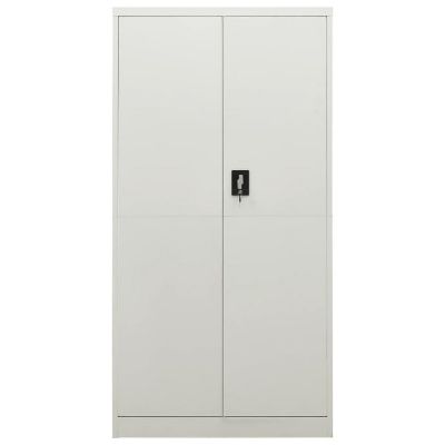 vidaXL Locker Cabinet Light Gray 35.4"x15.7"x70.9" Steel Image 2