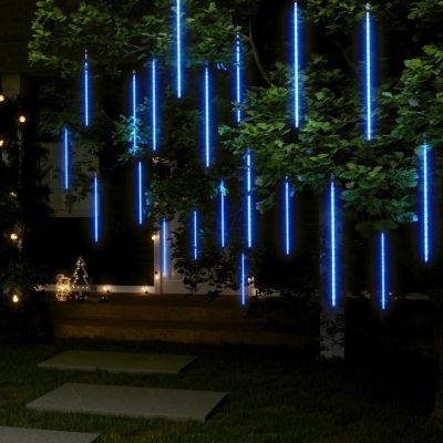 vidaXL Meteor Lights 20 pcs 2 ft Blue 720 LEDs Indoor Outdoor Image 1