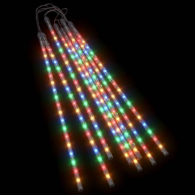 vidaXL Meteor Lights 8 pcs 2 ft Colorful 288 LEDs Indoor Outdoor Image 1