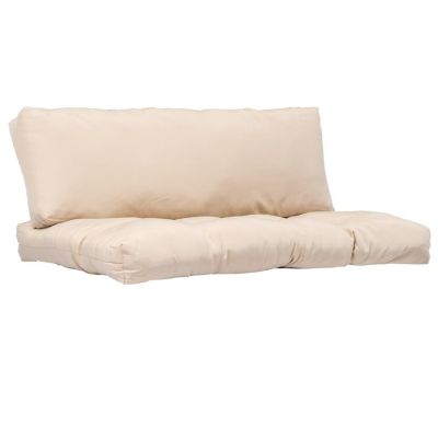 vidaXL Pallet Cushions 2 pcs Sand Fabric Image 1