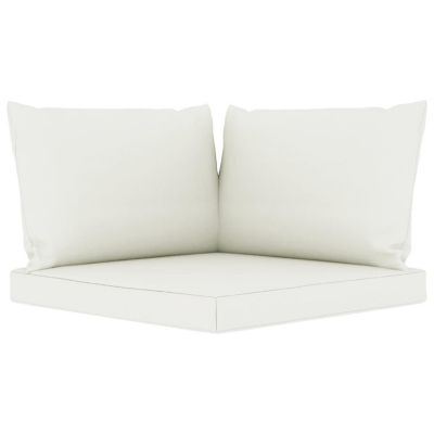 vidaXL Pallet Cushions 3 pcs Cream White Oxford Fabric Image 1