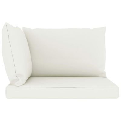 vidaXL Pallet Cushions 3 pcs Cream White Oxford Fabric Image 3