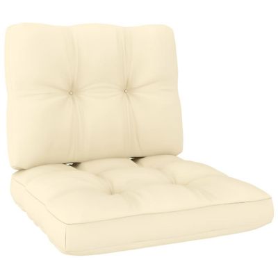 vidaXL Pallet Sofa Cushions 2 pcs Cream pallet sofa cushion Image 1