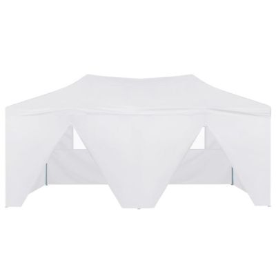vidaXL Professional Folding Party Tent with 4 Sidewalls 9.8'x19.7' Steel White Image 2
