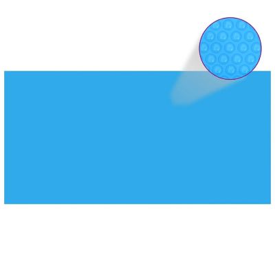 vidaXL Rectangular Pool Cover 288 x 144 inch PE Blue Image 1