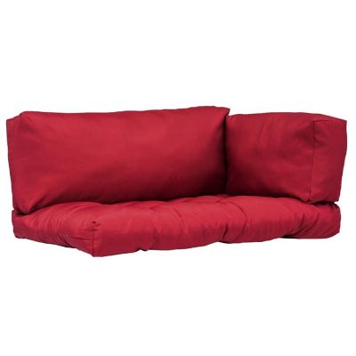 vidaXL Red Polyester Pallet Cushions 3 pcs Image 1