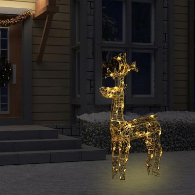 vidaXL Reindeer Christmas Decoration 90 LEDs 23.6"x6.3"x39.4" Acrylic lighted acrylic reindeers Image 3
