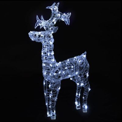vidaXL Reindeer Christmas Decoration 90 LEDs 23.6"x6.3"x39.4" Acrylic lighted acrylic reindeer Image 2