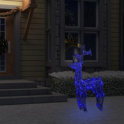 vidaXL Reindeer Christmas Decoration 90 LEDs 23.6"x6.3"x39.4" Acrylic Image 3